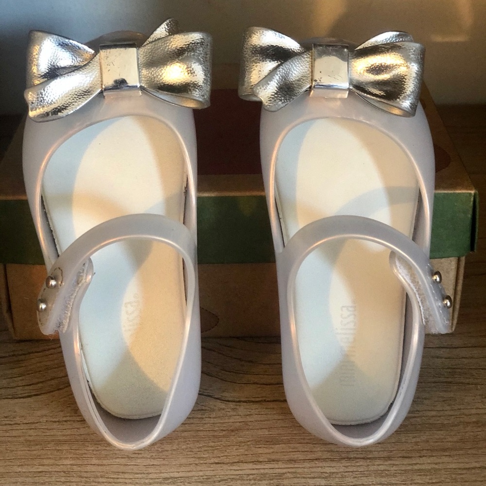 Mini Melissa Toddler sz7 Silver MaryJanes